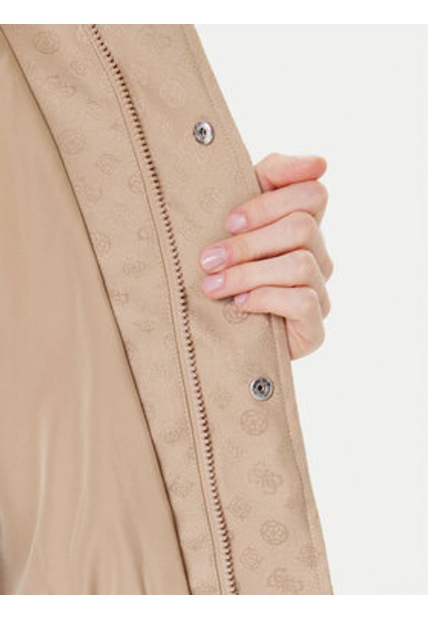 Guess Kurtka przejściowa V5YL02 WH492 Beżowy Regular Fit. Kolor: beżowy. Materiał: syntetyk