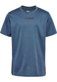 Koszulka sportowa T-shirt Hummel Multi Poly Jersey Kids. Kolor: niebieski. Materiał: jersey