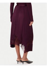 BOSS Spódnica plisowana Velacey 50546594 Fioletowy Regular Fit. Kolor: fioletowy. Materiał: syntetyk