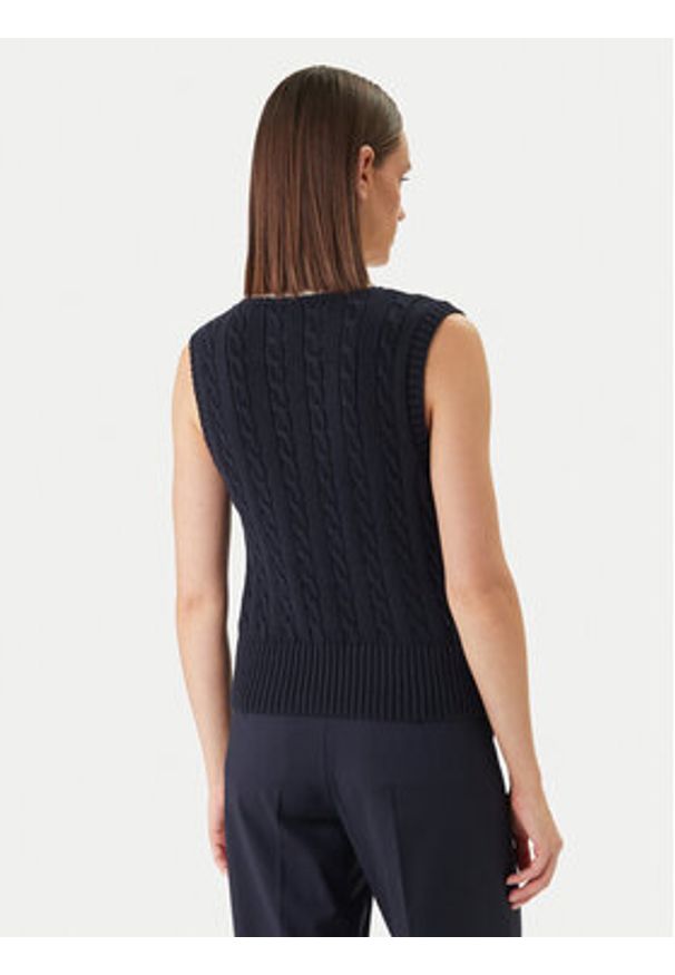 GANT - Gant Sweter 4805441 Granatowy Regular Fit. Kolor: niebieski. Materiał: bawełna