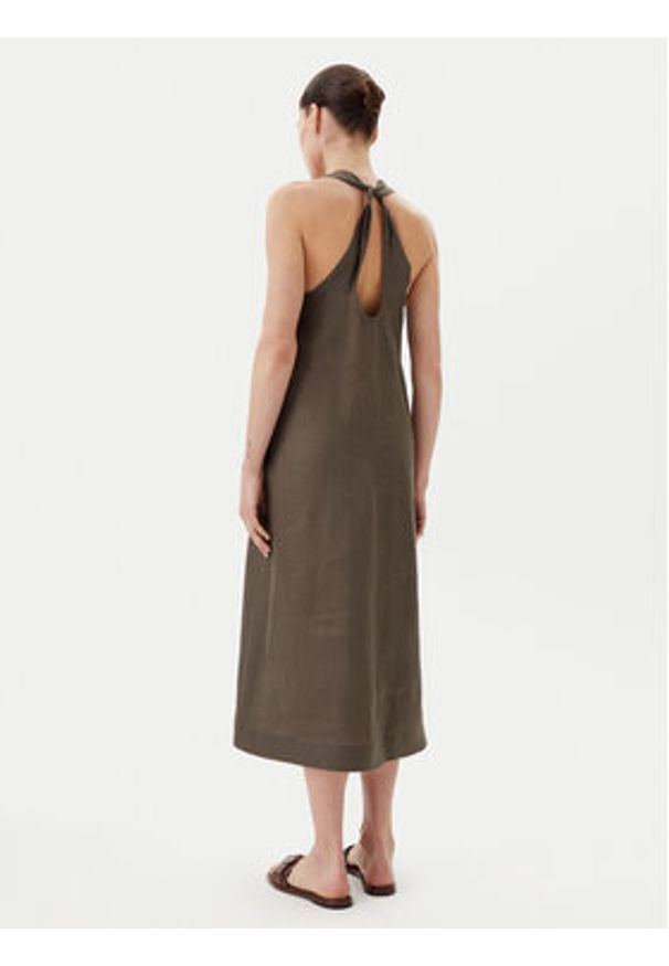 Max Mara Leisure Sukienka letnia Douglas 2516221018 Zielony Relaxed Fit. Kolor: zielony. Materiał: len. Sezon: lato