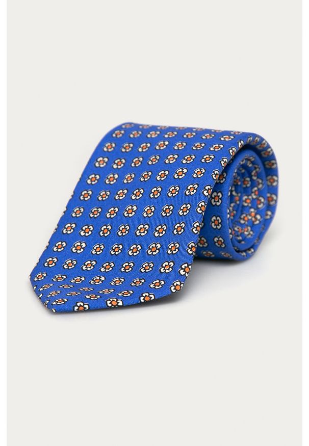 Polo Ralph Lauren - Krawat. Kolor: niebieski. Materiał: tkanina, materiał, jedwab