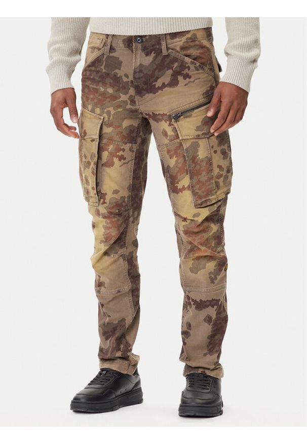 G-Star RAW - G-Star Raw Spodnie materiałowe Rovic Zip 3D D02190-E081 Khaki Tapered Fit. Kolor: brązowy. Materiał: bawełna