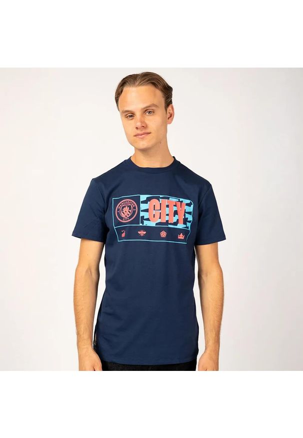 MANCHESTER CITY - Koszulka męska Man City dla dorosłych - 2XL. Kolor: fioletowy, niebieski, wielokolorowy. Sport: piłka nożna