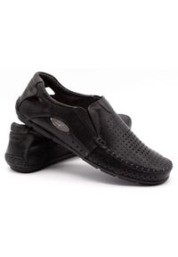 Olivier Buty męskie mokasyny 901 lato czarny lico czarne. Okazja: na co dzień. Zapięcie: bez zapięcia. Kolor: czarny. Materiał: materiał, skóra, len, guma. Sezon: lato. Styl: casual #3