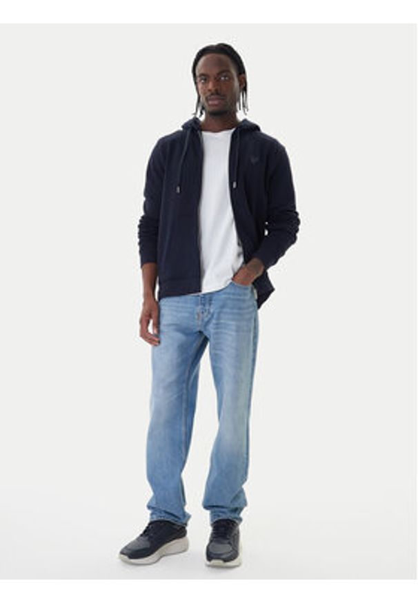 Guess Bluza M6RQ48 KCN01 Granatowy Regular Fit. Kolor: niebieski. Materiał: bawełna