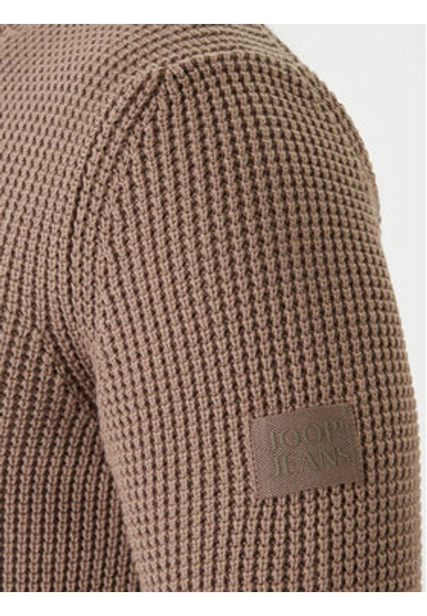 JOOP! Jeans Sweter Harono 30047662 Beżowy Modern Fit. Kolor: beżowy. Materiał: bawełna