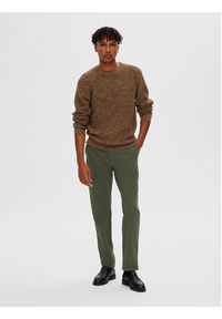 Selected Homme Sweter 16059390 Brązowy Regular Fit. Kolor: brązowy. Materiał: bawełna #4