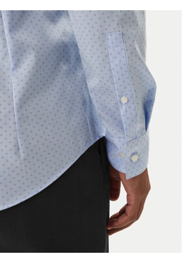 Calvin Klein Koszula LV019EU128 Błękitny Slim Fit. Kolor: niebieski. Materiał: bawełna