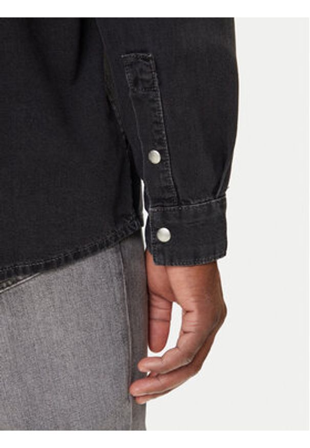 Karl Lagerfeld Jeans Koszula jeansowa A3M16001 Czarny Regular Fit. Kolor: czarny. Materiał: bawełna