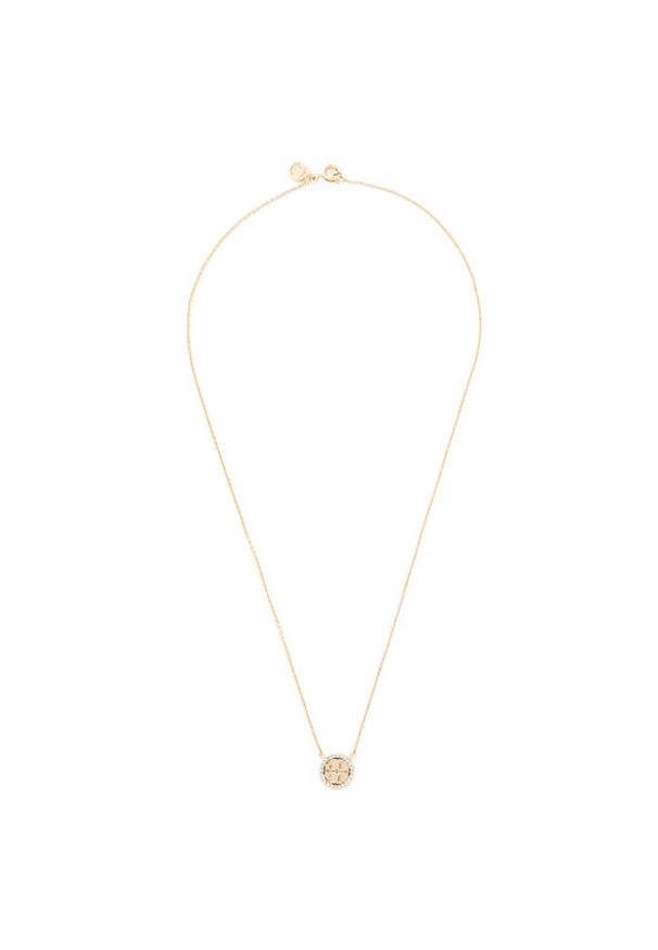 Tory Burch Naszyjnik Crystal Logo Delicate Necklace 53420 Złoty. Materiał: złote. Kolor: złoty