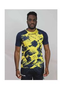 Givova Shirt Art Interlock M/C, krótki rękaw, 4XS. Kolor: wielokolorowy, niebieski, żółty. Długość rękawa: krótki rękaw. Długość: krótkie. Wzór: nadruk. Sport: piłka nożna #2