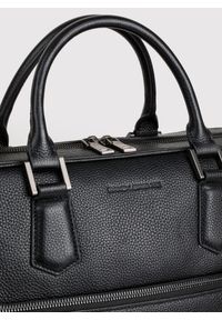 Pako Lorente - PAKO LORENTE - Czarna skórzana aktówka męska. Kolor: czarny. Materiał: skóra #3