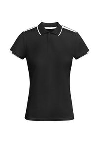 ROLY - Damska Sportowa Koszulka Polo Tamil Z Krótkim Rękawem. Typ kołnierza: polo. Kolor: czarny, biały, wielokolorowy. Długość rękawa: krótki rękaw. Długość: krótkie