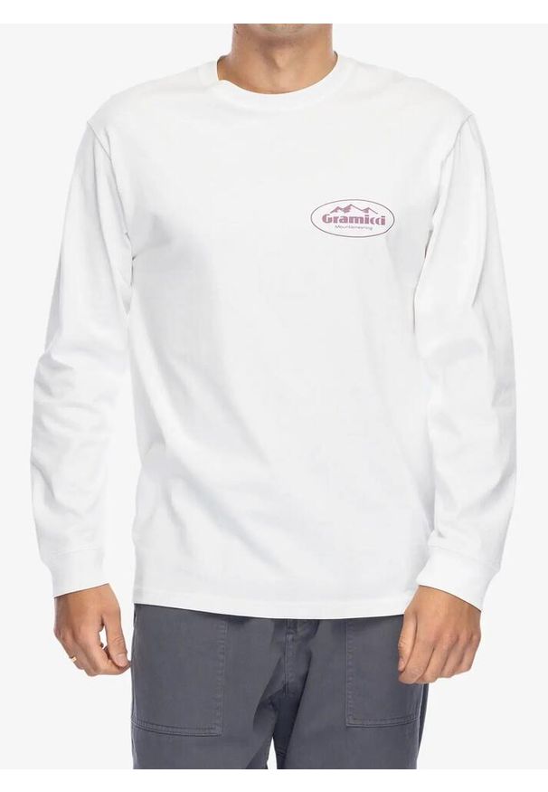 Longsleeve Gramicci Mountaineering LS Tee. Kolor: biały. Długość rękawa: długi rękaw