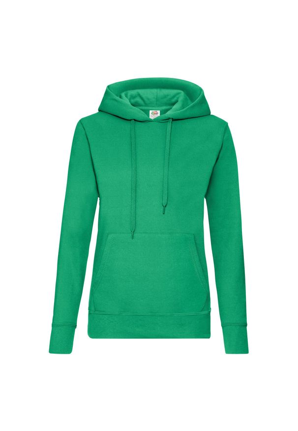 FRUIT OF THE LOOM - Bluza Damska Z Kapturem. Typ kołnierza: kaptur. Kolor: zielony