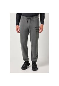 JAY-PI - Męska Spodnie dresowe fitness krój podstawowy do rozm. 7XL. Kolekcja: plus size. Kolor: szary. Materiał: poliester, materiał, bawełna. Sport: fitness #1