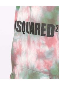 DSQUARED2 - Bluza tie-dye z kontrastowym logo. Kolor: zielony. Materiał: bawełna