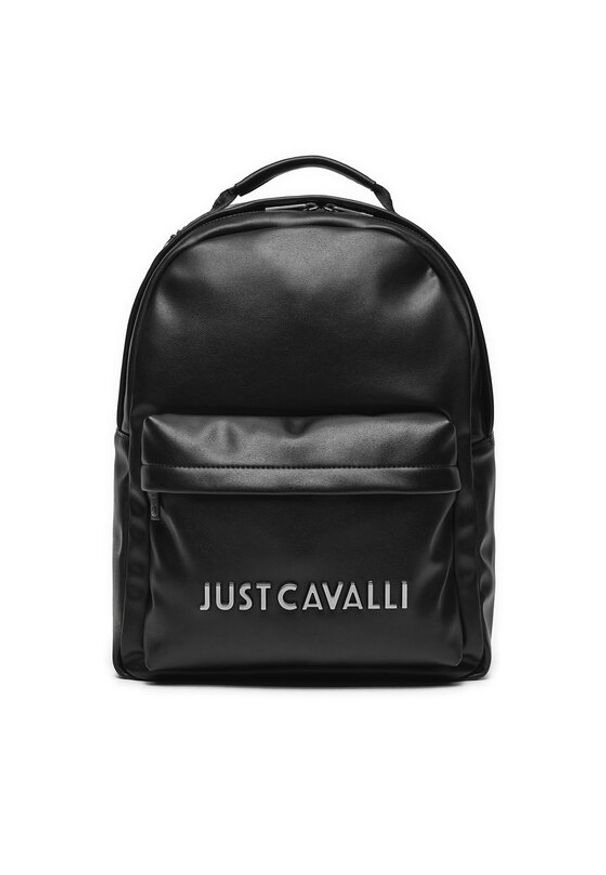 Just Cavalli Plecak 77QA4B11 Czarny. Kolor: czarny. Materiał: skóra