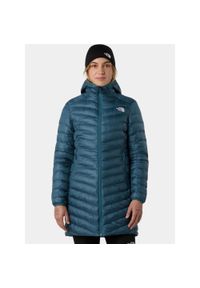 Płaszcz Zimowy Damski The North Face W Huila Synth. Kolor: niebieski. Materiał: puch. Sezon: zima. Sport: turystyka piesza