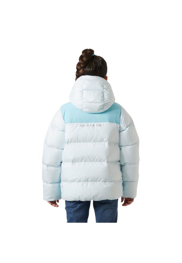 Kurtka dziecięca z kapturem Helly Hansen Specter. Okazja: na co dzień. Typ kołnierza: kaptur. Kolor: niebieski. Materiał: puch. Sezon: zima. Styl: casual