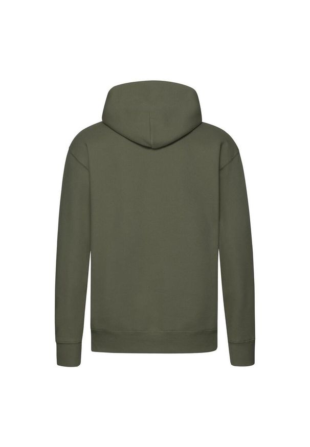 FRUIT OF THE LOOM - Męska Bluza Z Kapturem Premium. Typ kołnierza: kaptur. Kolor: zielony