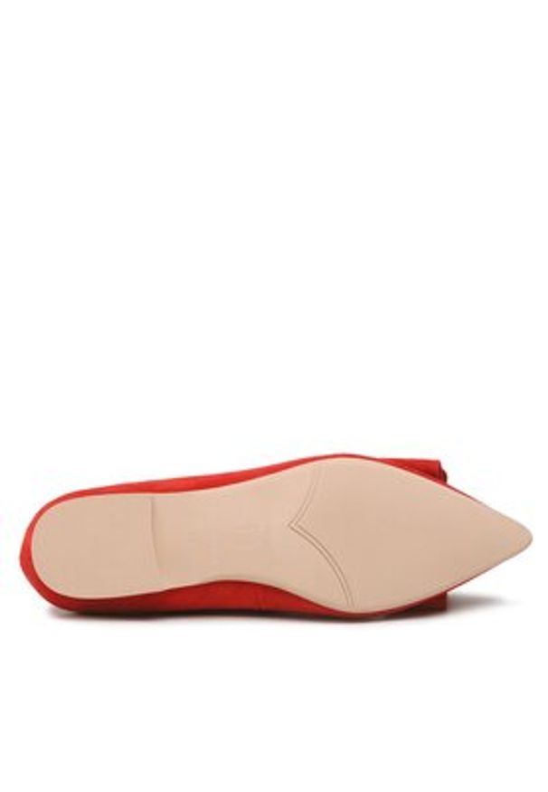 Eva Minge Baleriny EM-48-13-001591 Czerwony. Kolor: czerwony. Materiał: zamsz, skóra