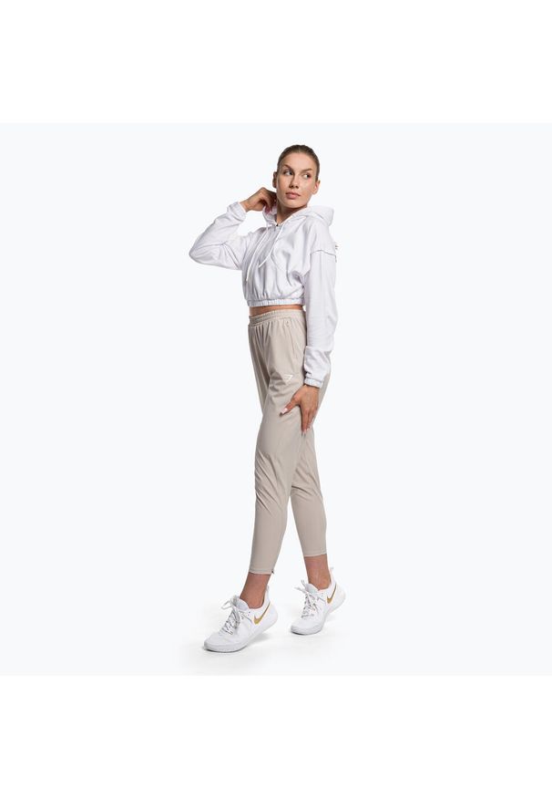 GYM SHARK - Bluza treningowa damska Gymshark KK Twins Zip Up Crop. Kolor: biały