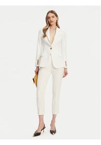 Elisabetta Franchi Spodnie materiałowe PA-076-51E2-V280 Biały Regular Fit. Kolor: biały. Materiał: syntetyk