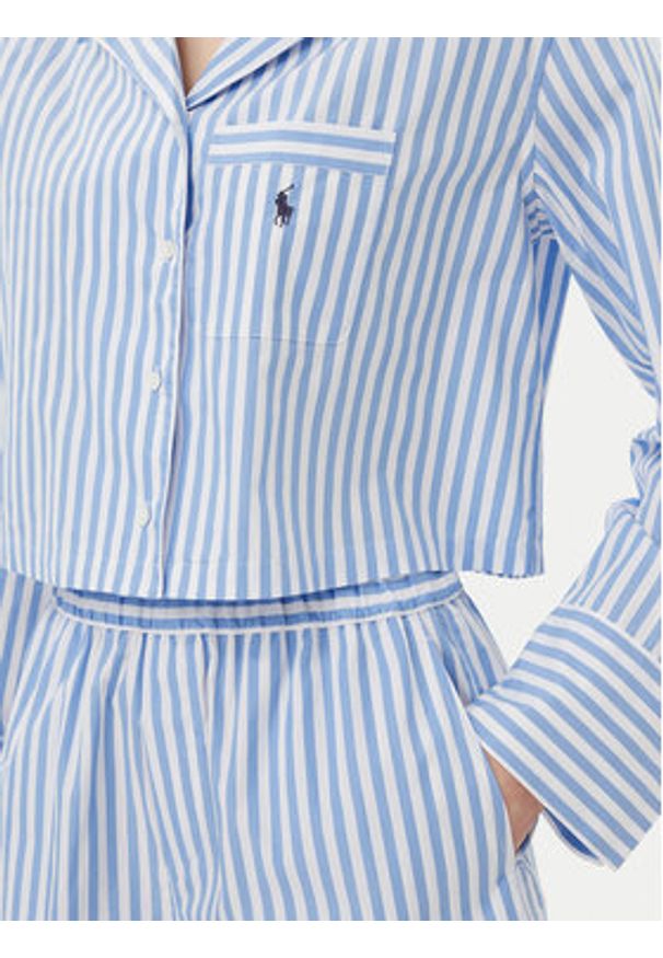 Polo Ralph Lauren Piżama 4P8010 Niebieski Relaxed Fit. Kolor: niebieski. Materiał: bawełna