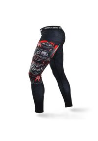 GROUND GAME - Legginsy do MMA męskie Ground Game SAMURAI 2.0. Kolor: czarny. Materiał: poliester, elastan