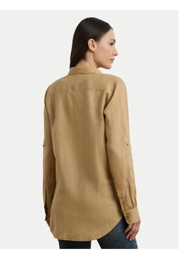 Lauren Ralph Lauren - LAUREN RALPH LAUREN Koszula 200782777060 Beżowy Relaxed Fit. Kolor: beżowy. Materiał: len