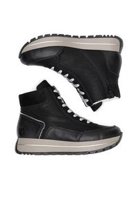 Rieker Trzewiki N4008-00 Czarny. Kolor: czarny. Materiał: materiał #3