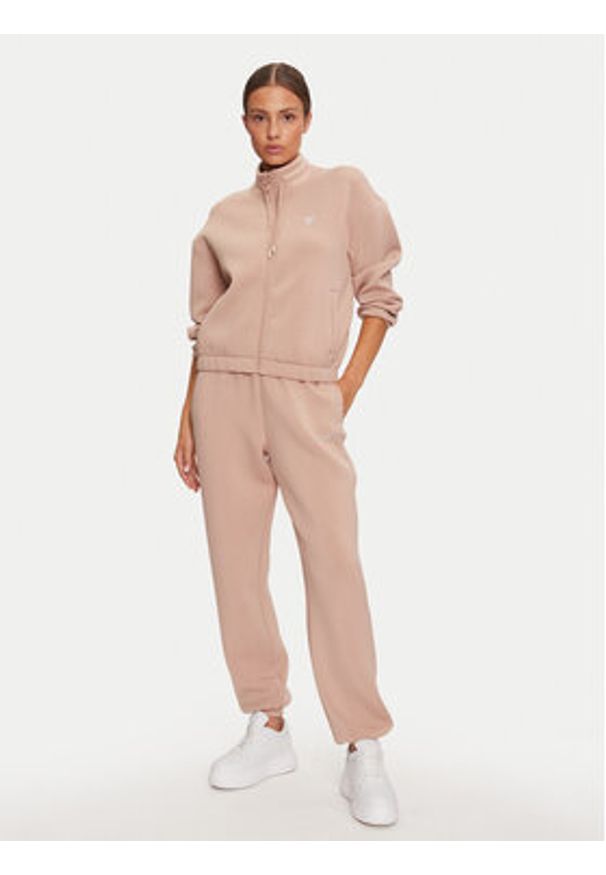 Guess Spodnie dresowe Cecilia V4BB13 K7UW2 Beżowy Regular Fit. Kolor: beżowy. Materiał: wiskoza