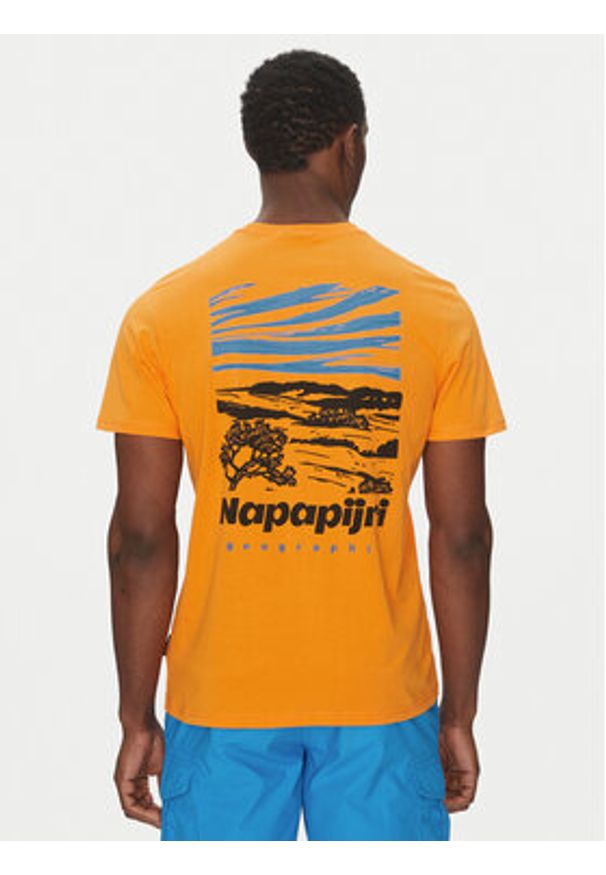 Napapijri T-Shirt S-Vignoni NP0A4ILX Pomarańczowy Regular Fit. Kolor: pomarańczowy. Materiał: bawełna