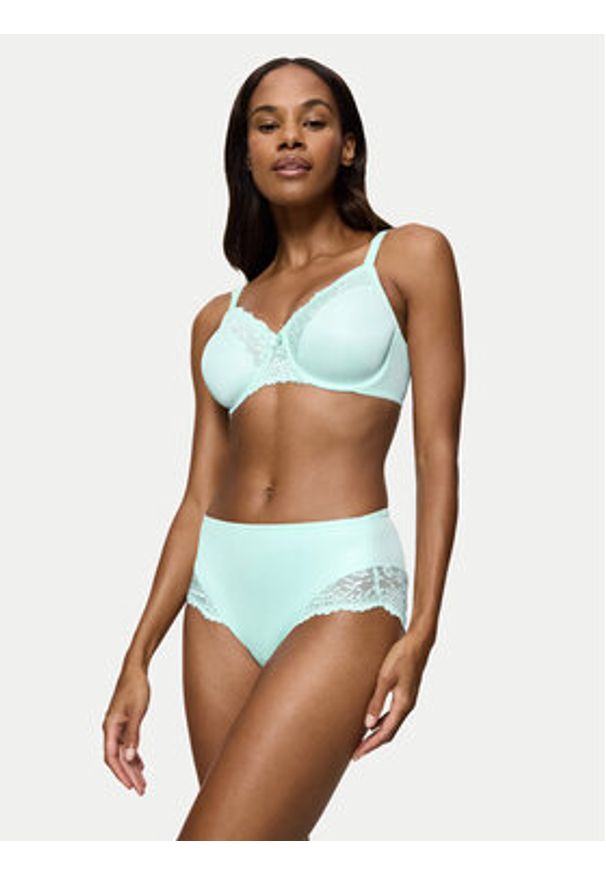 Triumph Figi klasyczne z wysokim stanem Ladyform Soft Maxi 10210671 Niebieski. Stan: podwyższony. Kolor: niebieski. Materiał: syntetyk