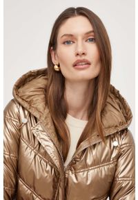 Answear Lab kurtka damska kolor złoty przejściowa. Kolor: złoty. Materiał: syntetyk. Styl: wakacyjny #4