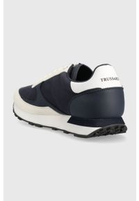 Trussardi Jeans - Trussardi sneakersy Palace kolor granatowy 77A00512 9Y099998. Nosek buta: okrągły. Kolor: niebieski #3
