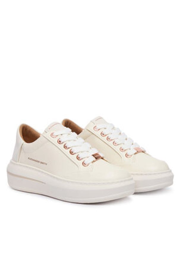 Alexander Smith Sneakersy Lancaster ASBDLSW 1848 Écru. Kolor: kremowy. Materiał: zamsz, skóra