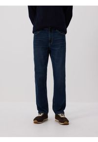 Reserved - Jeansy straight fit - granatowy. Kolor: niebieski