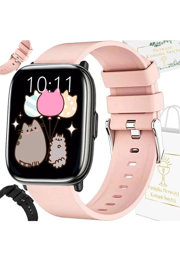 Zegarek na Komunię SMARTWATCH Rubicon RNCF31 pink/black. Rodzaj zegarka: smartwatch