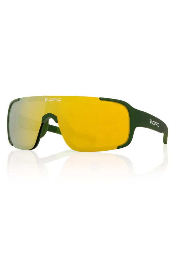 OPC - Okulary przeciwsłoneczne ALL ROUND JET I Matt Green/ Gold REVO + ETUI. Kolor: zielony, wielokolorowy, żółty