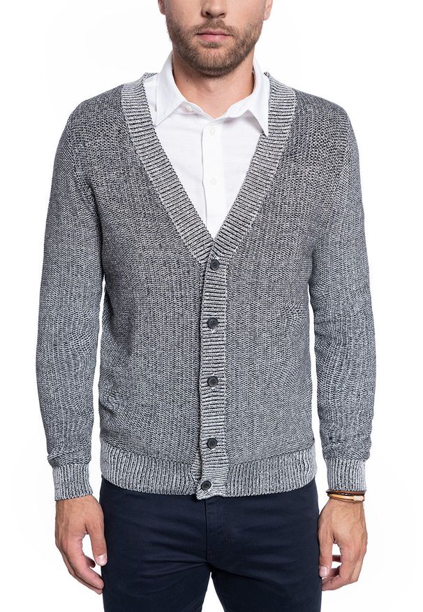 Mustang - MĘSKI SWETER MUSTANG EDGAR CARDIGAN 1010104 4142