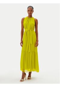 Haveone Sukienka letnia AFF-N004 Zielony Loose Fit. Kolor: zielony. Materiał: jedwab, wiskoza. Sezon: lato #3