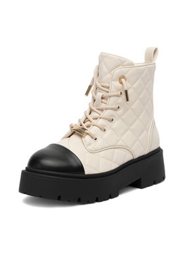 Nine West Trzewiki CEO-INAS-01 Écru. Kolor: kremowy. Materiał: skóra