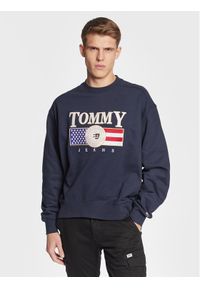 Tommy Jeans Bluza Luxe DM0DM15717 Granatowy Regular Fit. Kolor: niebieski. Materiał: bawełna #1