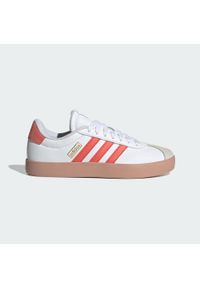 Adidas - Buty VL Court 3.0. Kolor: biały, żółty, czerwony, wielokolorowy. Materiał: skóra, syntetyk