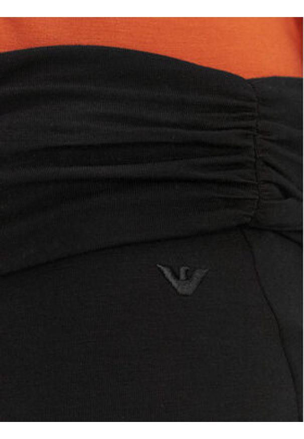 Emporio Armani Spodnie materiałowe EW004075 AF20240 UC001 Czarny Regular Fit. Kolor: czarny. Materiał: wiskoza