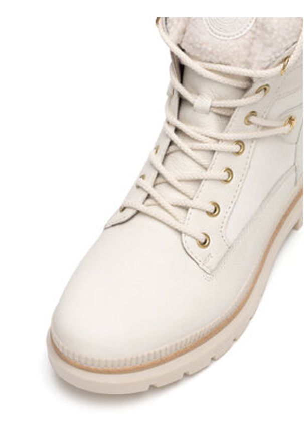 Remonte Trzewiki D0C77-80 Biały. Kolor: biały. Materiał: skóra