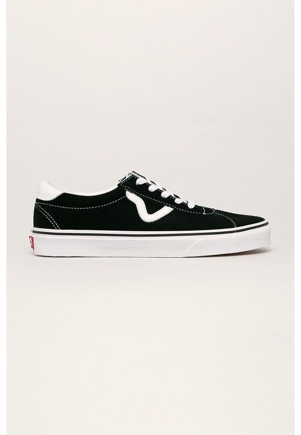 Vans - Tenisówki skórzane. Nosek buta: okrągły. Zapięcie: sznurówki. Kolor: czarny. Materiał: skóra